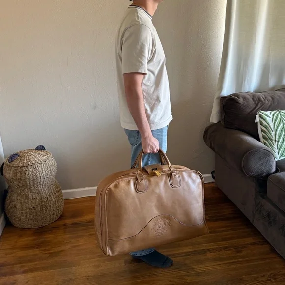 Vintage Ghurka No. 22 Traveler II Leather Duffle Bag Registered #B11 - Picture 2 of 16